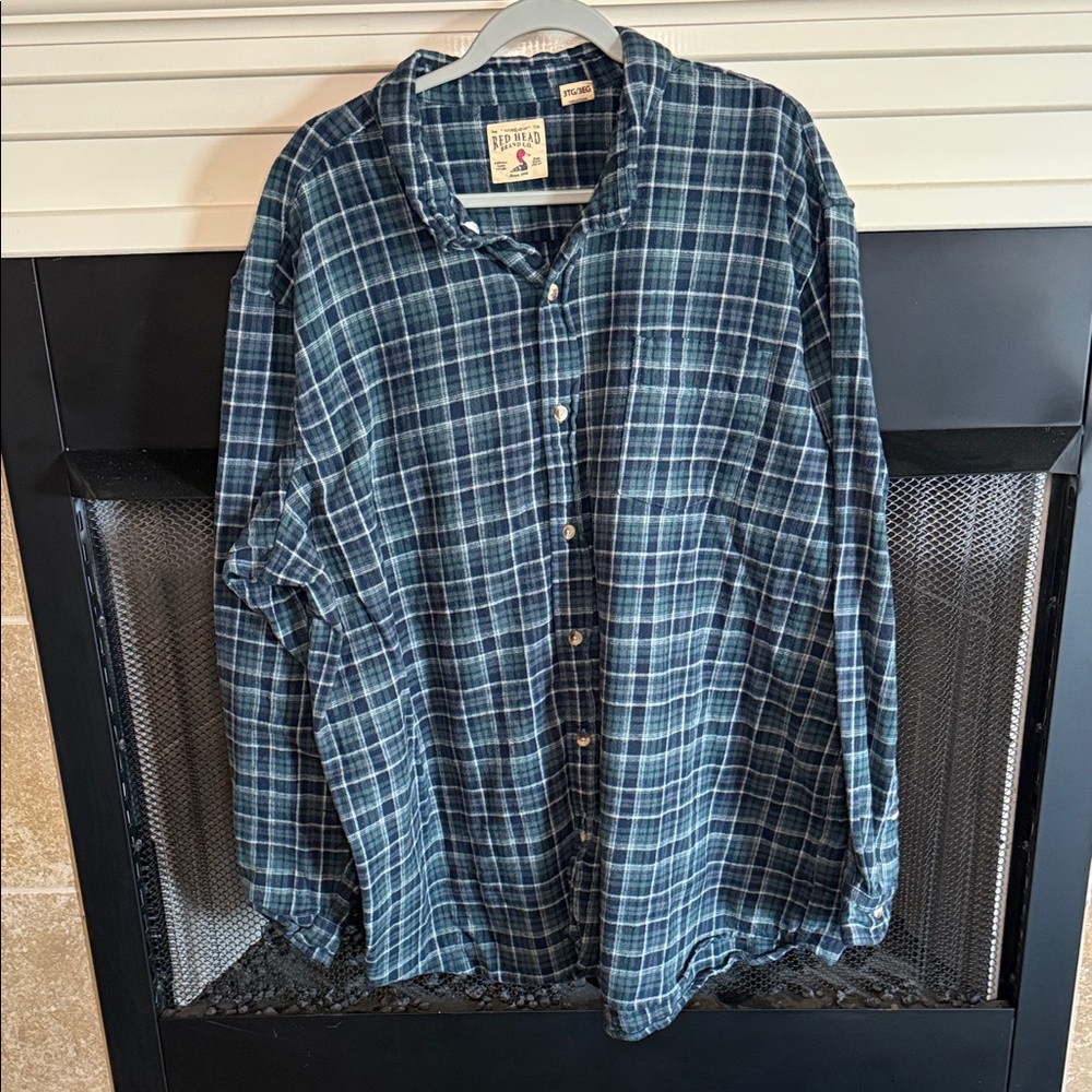 RedHead Blue Plaid Men's Casual Shirt